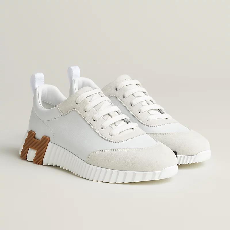 Giày Hermes Bouncing Sneaker Nữ Trắng Nâu